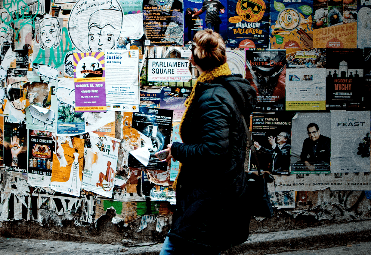 Fly Posting outdoor advertising